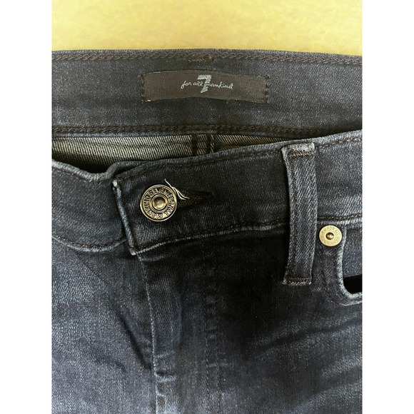 7 For All Mankind Jeans Womens 28 Blue Dojo Flare Leg Dark Wash Stretch Denim - Picture 3 of 11